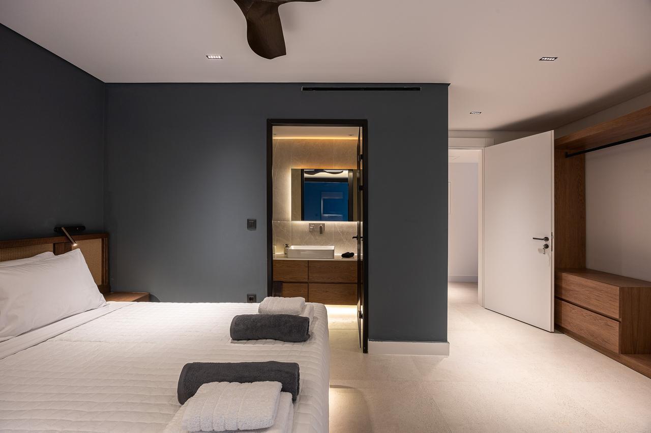 Ensuite and dressing run at the end of the charcoal suite